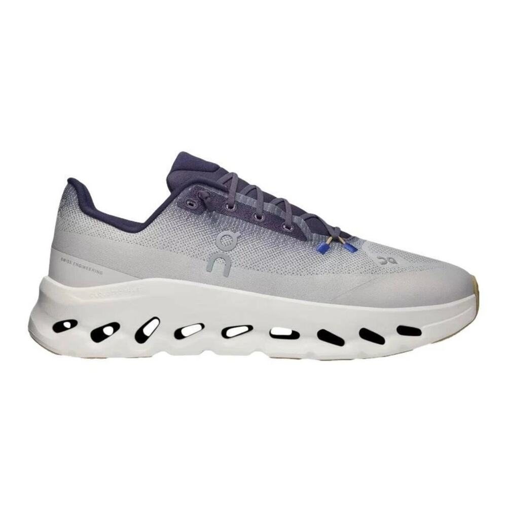 On Running Men's Athletic Shoes in Light Gray and Navy